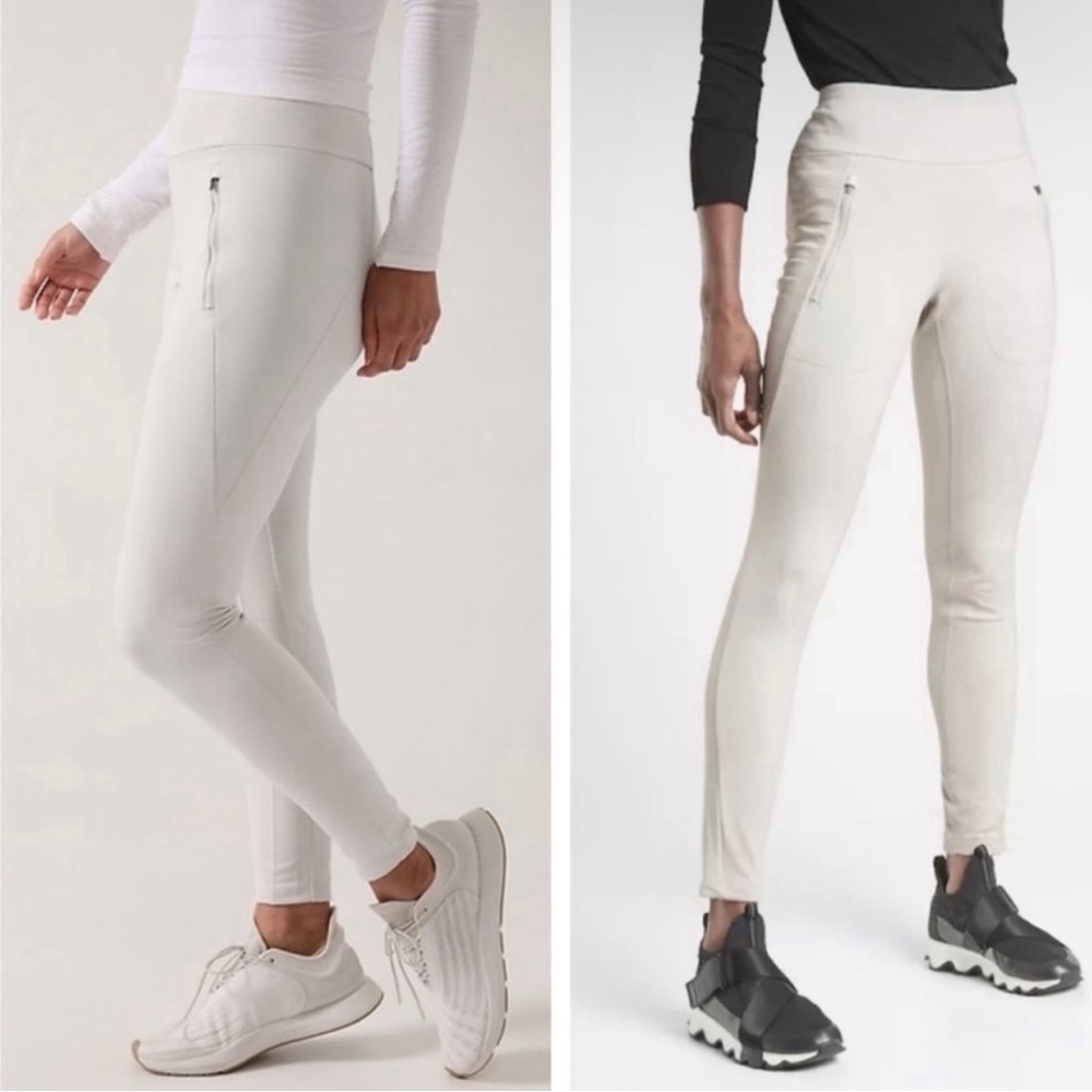 Athleta Peak Hybrid Fleece Tights Leggings Size Small